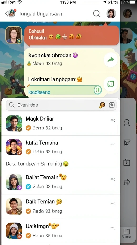 Karakter unik yang bisa dipilih dalam permainan.