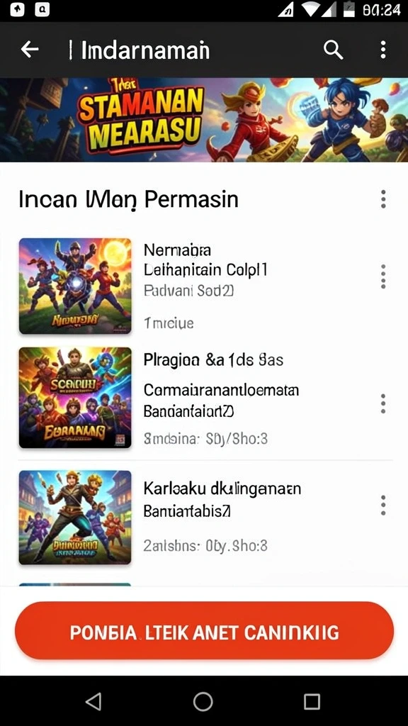 Tangkapan layar kedua menunjukkan mode permainan yang mendebarkan.