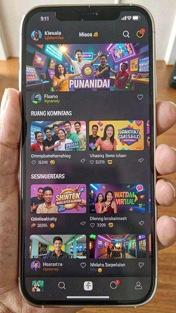 Fitur interaksi sosial untuk berkompetisi dengan teman.