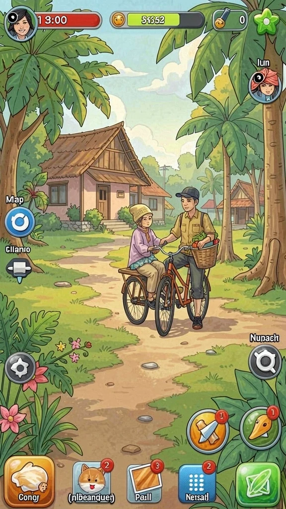Screenshot menggambarkan mode multiplayer yang seru dengan teman-teman.