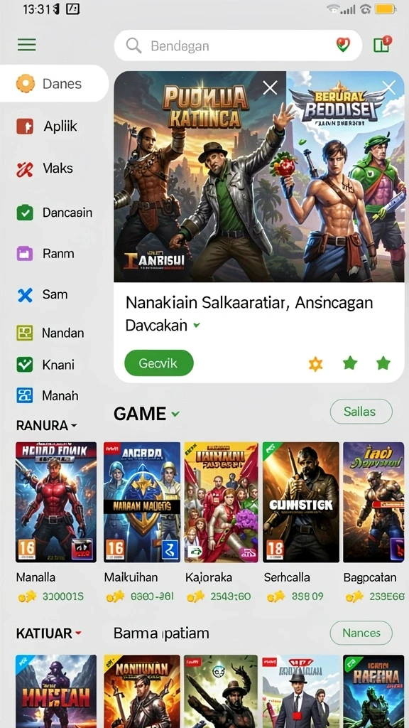 Screenshot menampilkan karakter utama yang sedang menjelajahi hutan.