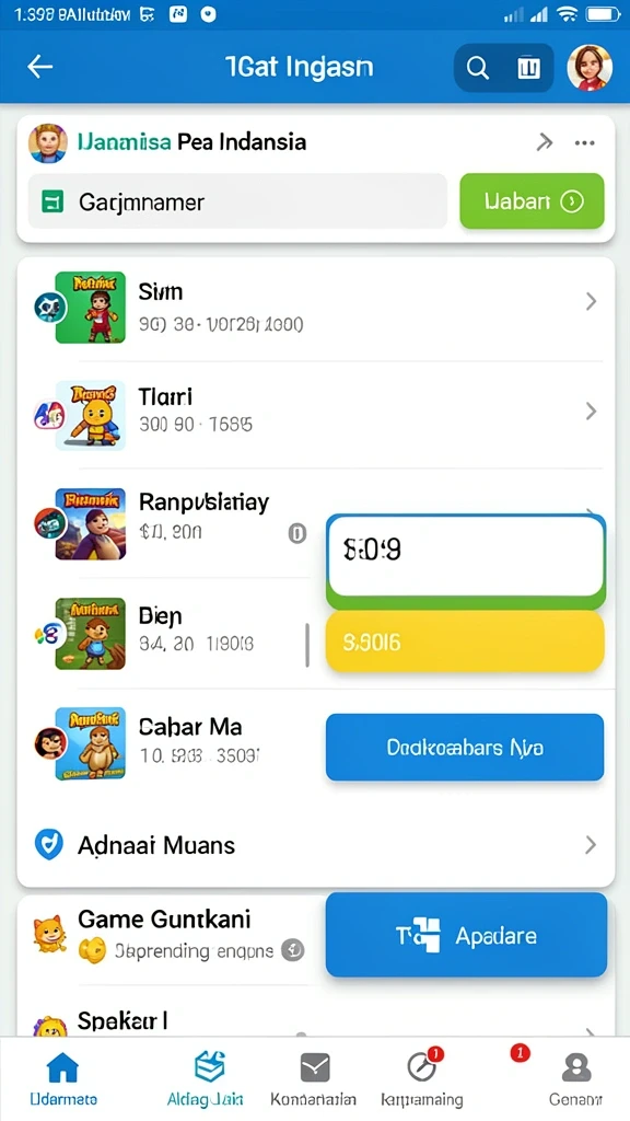 Screenshot menunjukkan aksi seru dalam game.
