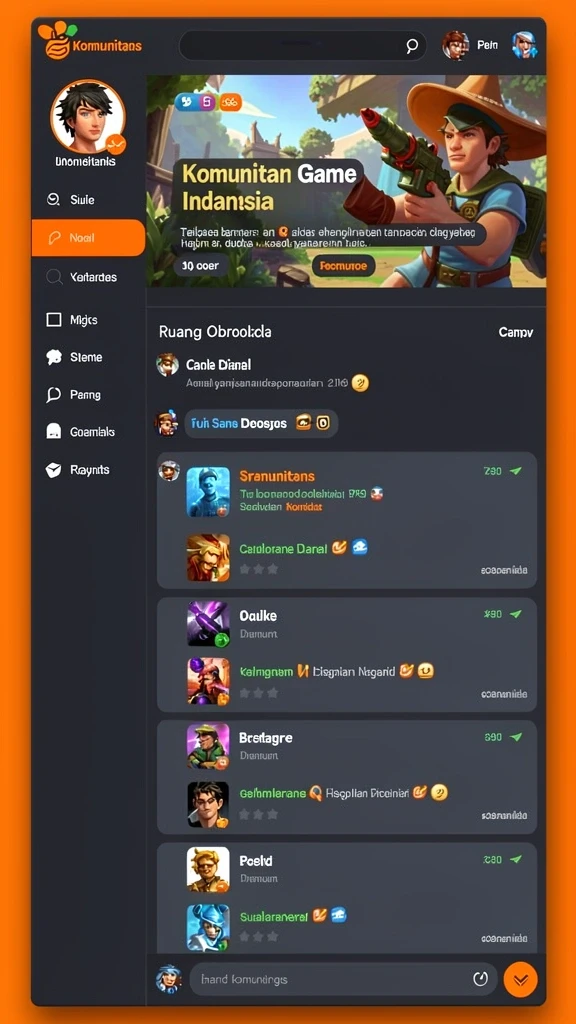 Antarmuka permainan yang modern dan responsif.