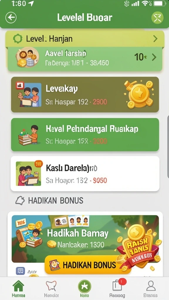 Beragam permainan menarik menunggu untuk dimainkan.