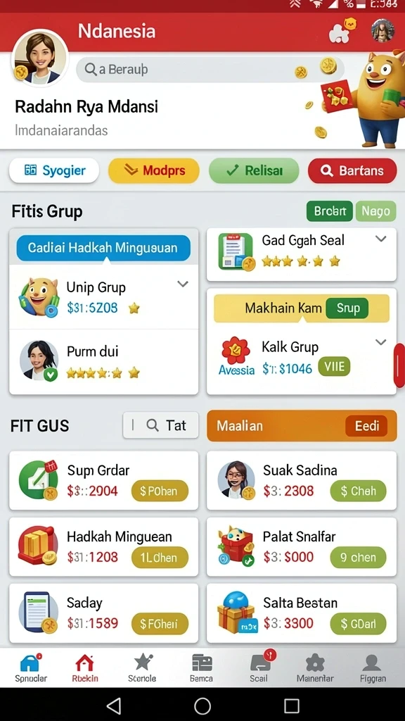 Berbagai item dan hadiah untuk meningkatkan pengalaman bermain.