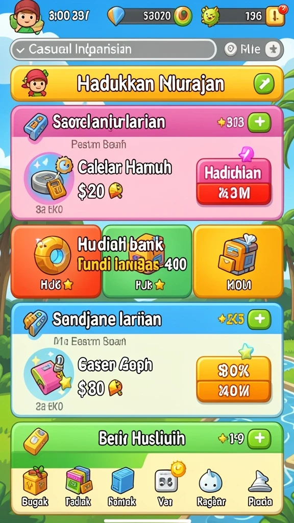 Tampilan awal permainan yang menarik.
