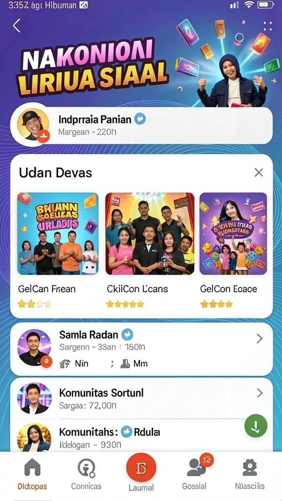 Screenshot menunjukkan karakter utama dalam petualangan.