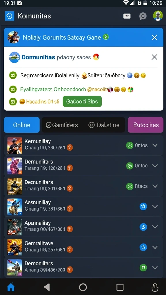Tampilan awal yang menarik dan mudah dinavigasi.