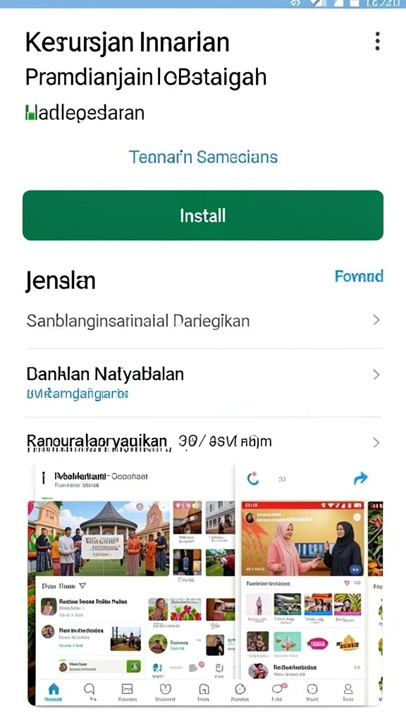Tampilan utama yang menarik dan intuitif.